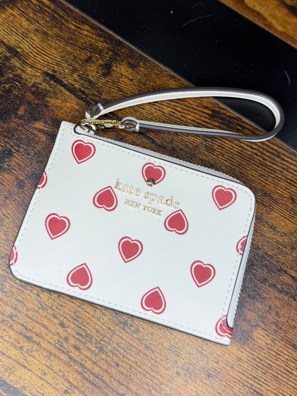 Kate Spade Madison Heartfelt Geo Small Card Holder Wristlet - NWOT